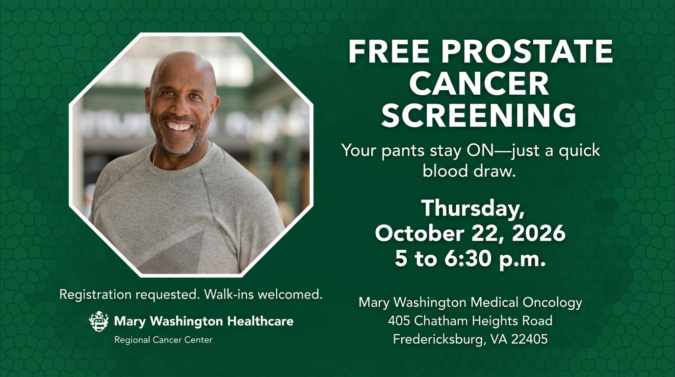 Free Prostate Cancer Screening event banner